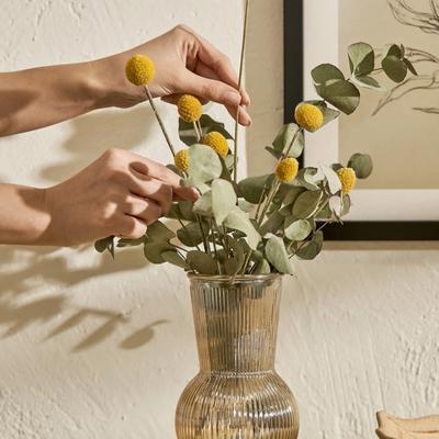 Bella Maison Eva Textured Amber Glass Vase