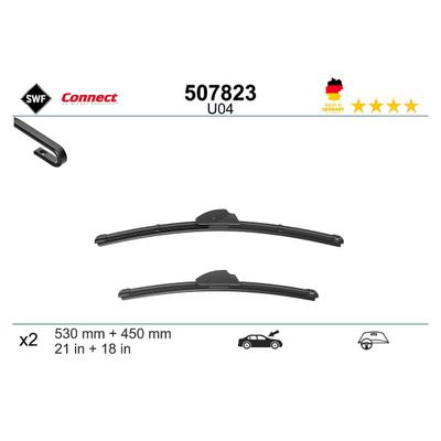 Swf Wischblatt [Hersteller-Nr. 507823] für Subaru, Fiat, Renault, Mazda, Nissan, VW, Toyota, Chrysler, Audi, Daihatsu, Suzuki, Lancia, Kia, Seat, Mits