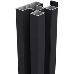 Fiberdeck BOSTON Pfosten-Nut Abschlussprofil 1900 mm schwarz