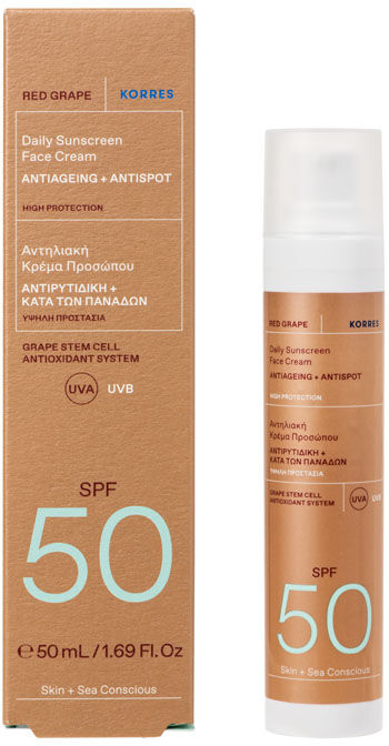 Korres Red Grape Daily Sunscreen Face Cream SPF50 50ml