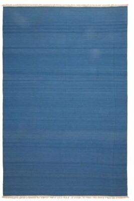 ECARPETGALLERY Flat-Weave Ankara FW Blue Wool Kilim - 6'6 x 9'7