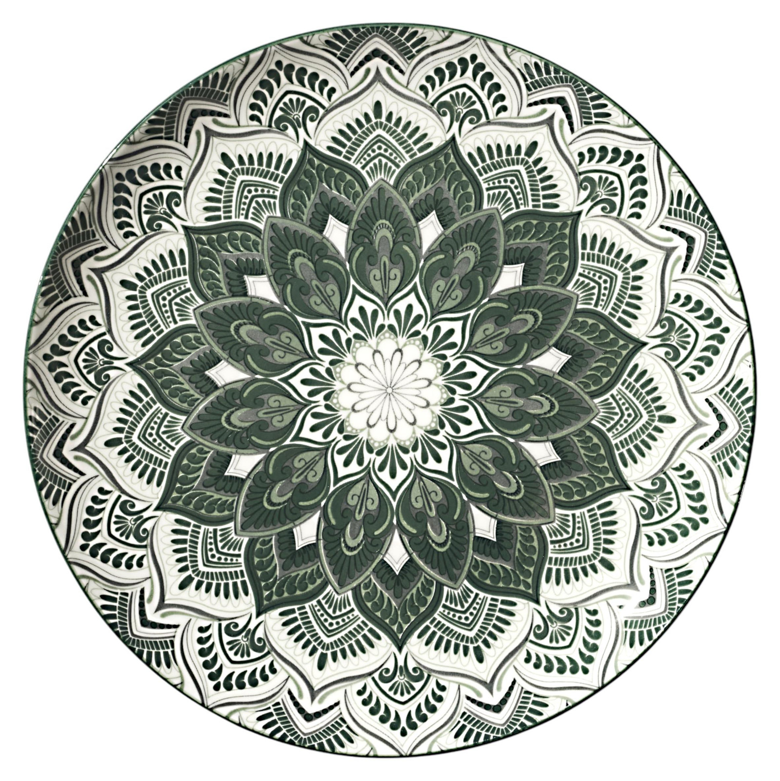 Dripio Serviesset Mandala, groen, 12-delig