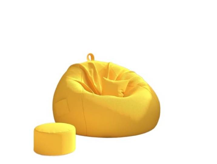 Cremefarbener, minimalistischer Lazy Sofa-Stuhl for kleine Räume Stilvoller cremefarbener Sofastuhl, perfekt for kleine Räume und gemütliches Lesen.(Lemon Yellow,Plus Size)