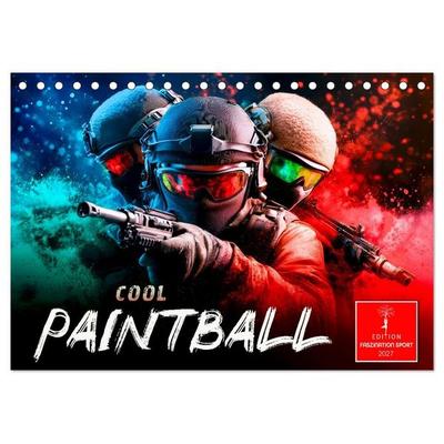 Paintball cool (Tischkalender 2027 DIN A5 quer), CALVENDO Monatskalender