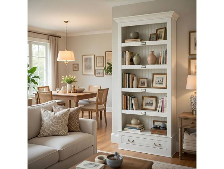 Bücherregal II Massivholz Pinie, lackiert Rück-, Seitenwände & Einlegeböden: MDF Mitteldichte Holzfaserplatte , lackiert Weiß/Beige/Hellbeige