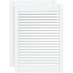 vidaXL Schranktüren Lamellen-Design 2 Stk. Weiß 69x49,4 cm Massivholz