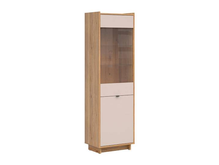 Petits-meubles Vitrine Donna Kaschmir, Holzwerkstoff, 60.5x209x42 cm, Esszimmer, Vitrinen, Vitrinenschränke