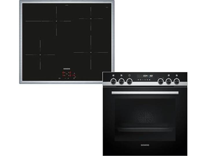 Siemens iQ500 Einbauherd Set mit Induktionskochfeld 60 x 60 cm PQ521IB02 activeClean®, Schnellaufheizung und coolStart, Backofen-Selbstreinigung, Automatisch zu perfekten Ergebnissen