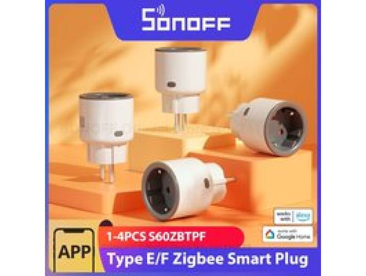 1-4PCS SONOFF S60ZBTPF EU 16A iPlug Zigbee Smart Plug Smart Home Outlet Socket met Energie Monitoring Ondersteunt Alexa Google thuis