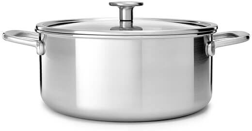 KitchenAid Multi-Ply Stainless Steel 3ply 20cm Casserole with Lid