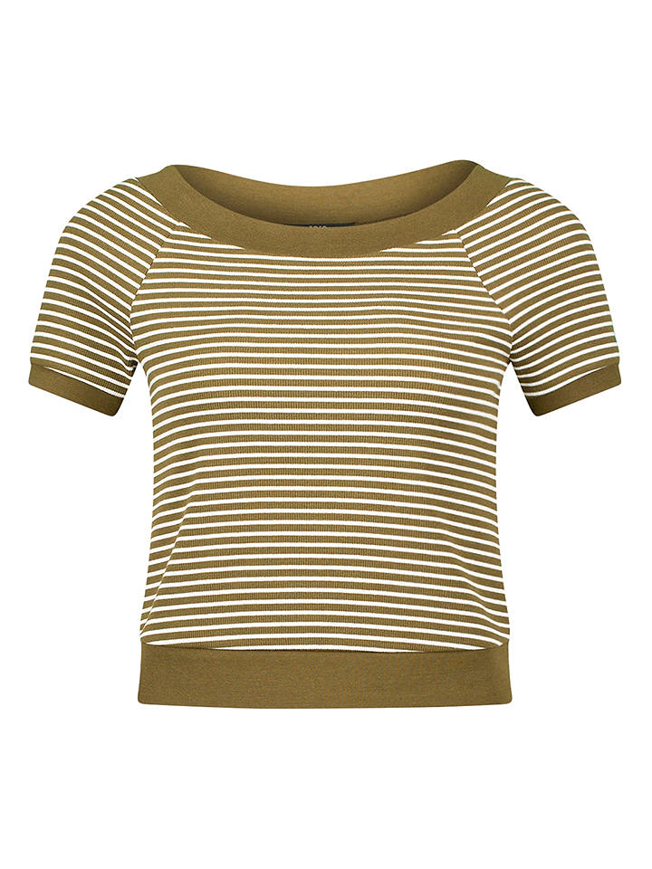 Zero Shirt in Khaki/ Creme - 36