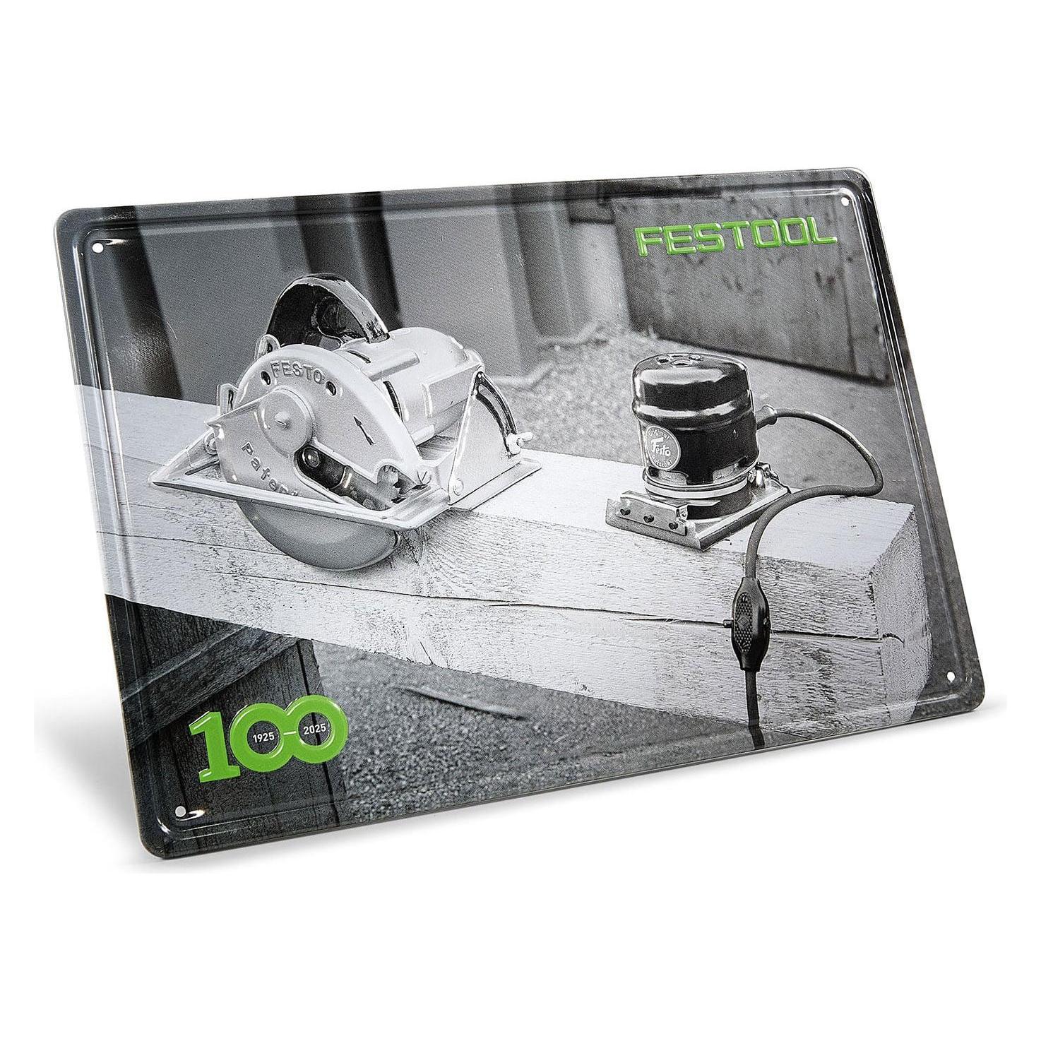Festool 100 Jahre Blechschild Retro Maschinen MES-FT1 100Y (578400)
