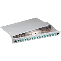 EFB Elektronik GmbH Spleissbox LC 50/125μ n.a.OM3 12 Pigtails / 6 Muffen, Komplett ausgestattete Spleissbox mit (0.24 m), Netzwerkkabel