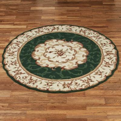 Nourison / Exclusives "Evalina Round Rug, 5'6"" Round, Hunter Green"