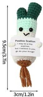 Inspired Finds Handmade Crochet Animal Plush Ornament Cute Amigurumi Desk Decor & Gift scallion