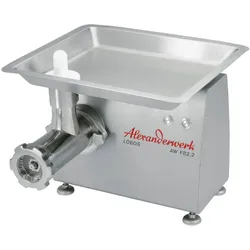 alexandersolia „Lobos“ AW F 82.2 Fleischwolf Tischgerät - Preis inkludiert 5-teiligen Schneidsatz - Fleischwolf AW F 82.2 LOBOS Tischgerät aus Edelstahl 5-teiliger Schneidsatz Edelstahl L & W Drehs...