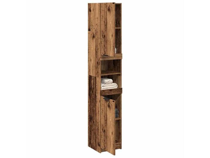 Armoire de salle de bain/COLONNE WC - vieux bois bois d'ingénierie A192