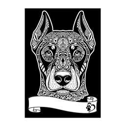 ColorVelvet A4 Samt-Malbuch Dobermann (78544577)