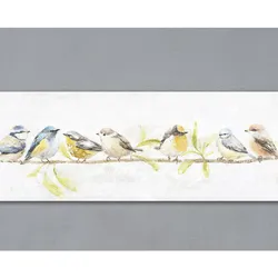 La Casa »Vögel auf einem Ast« Ölbild handbemalt 120x40 cm