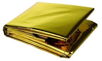 Inspire Daily Merch All Weather Emergency Survival Blanket Windproof Waterproof Thermal Foil For Camping gold