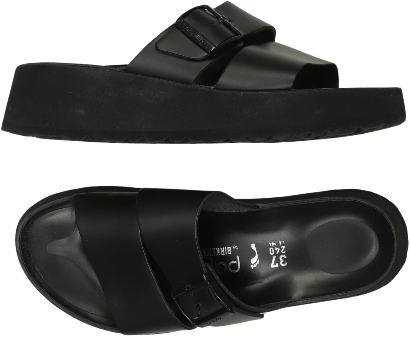 Papillio by Birkenstock Damen Sandalen, Schwarz, Gr. EU 37, kein / Etikett - Second Hand