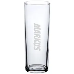Kölschglas Kölner Stange Bierglas 0,2 l mit Eichung - Name vertikal