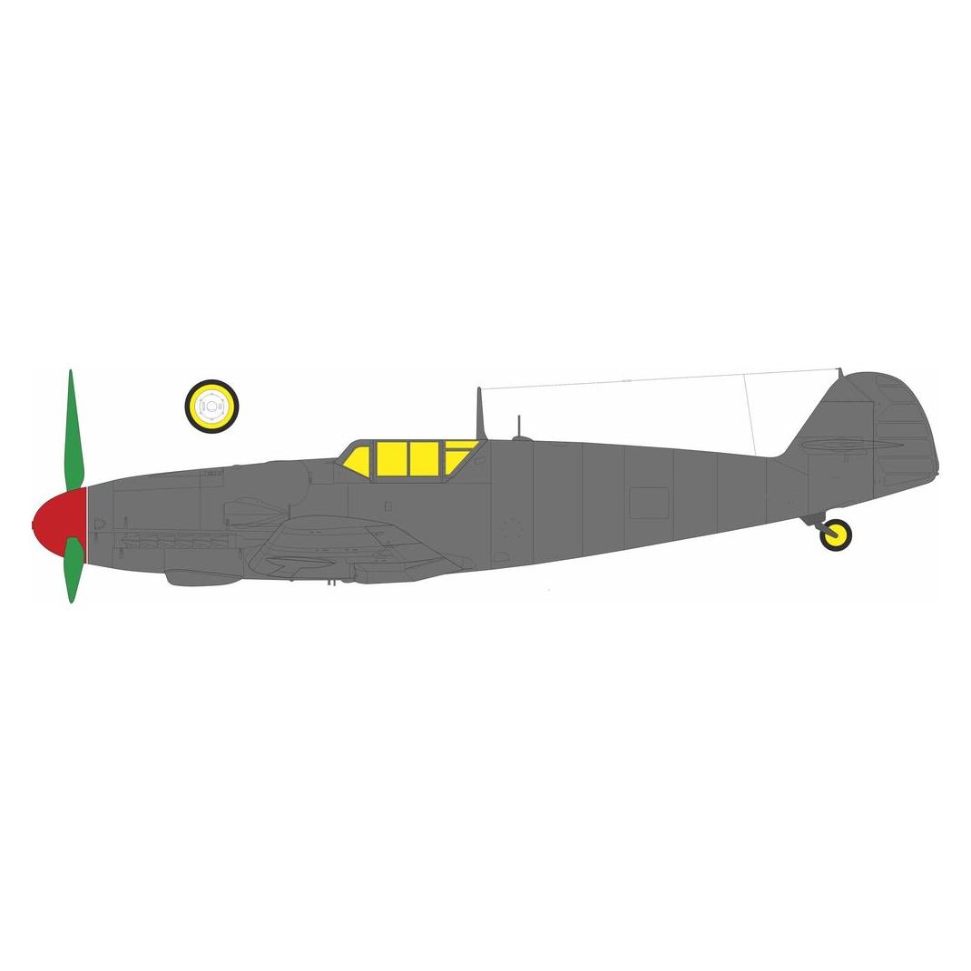 Eduard Bf 109G-6 late framed canopy Tface for Tamiya (EX1195)
