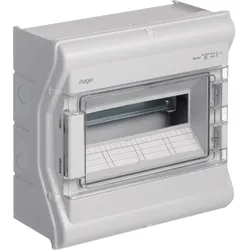 Hager VE112PN Kleinverteiler, vector, APV, IP65, 12PLE, UV-stabil, m. metr. Leitungseinführung
