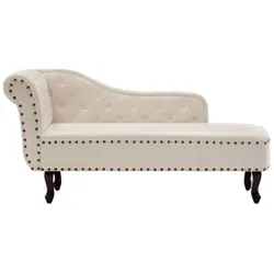 vidaXL Chaiselongue Creme Kunstleder