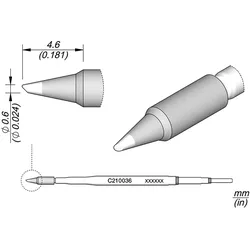 JBC Lötspitze kegelförmig, Durchmesser 0,6 mm (Lötspitze), Lötgerät Zubehör