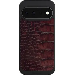 Nivocase Handyhülle für Google Pixel 11 Hülle NIVOpure Case Schwarz Animalprint Krokodil Leder (Google Pixel 11), Smartphone Hülle, Schwarz