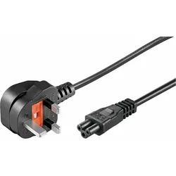 MicroConnect Power Cord UK / C5 5m Black (5 m), Stromkabel, Schwarz