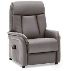 HUKLA Sessel Reims Leder Grau Granit