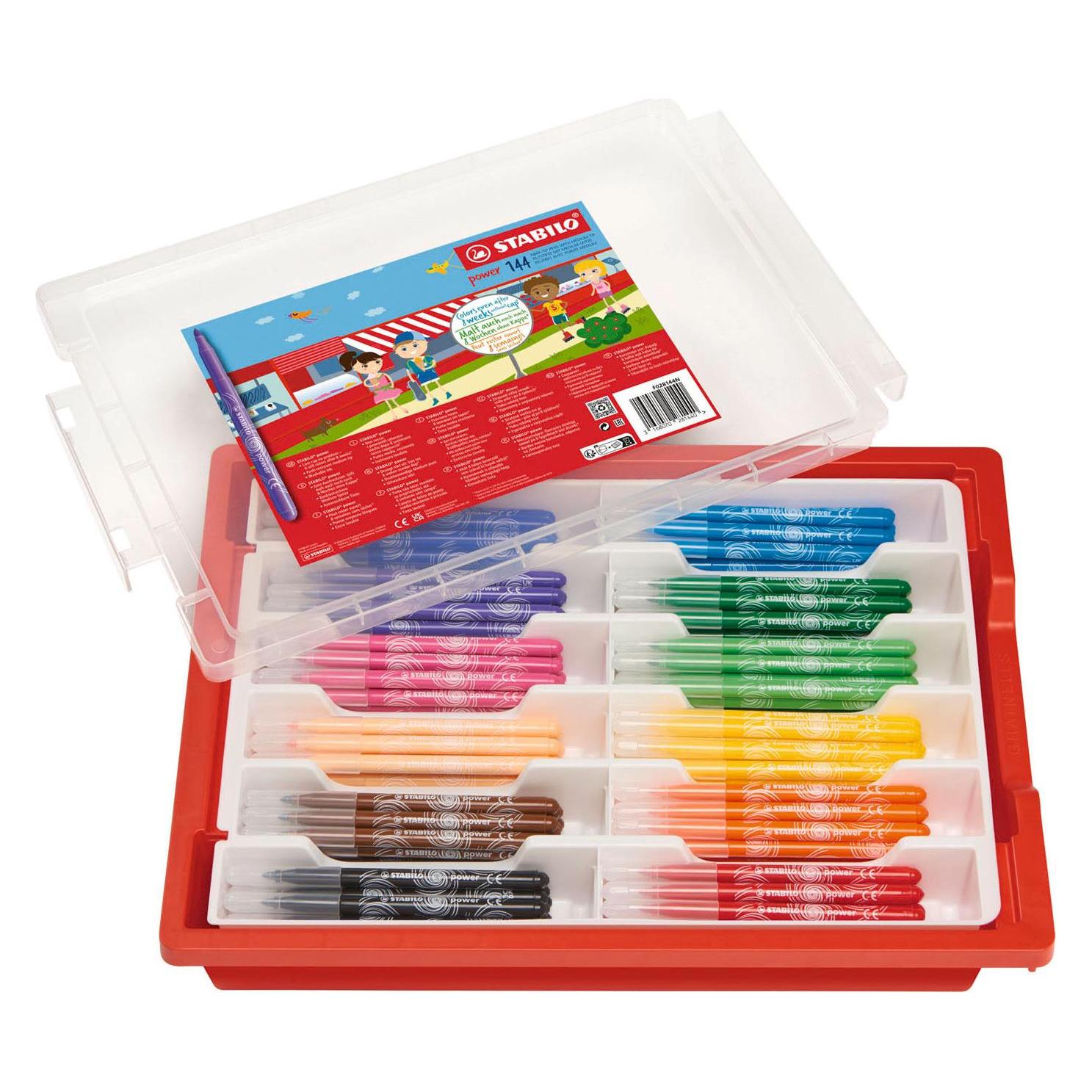 Stabilo power - 144er Box - 12 verschiedene Farben (144x) (208584)