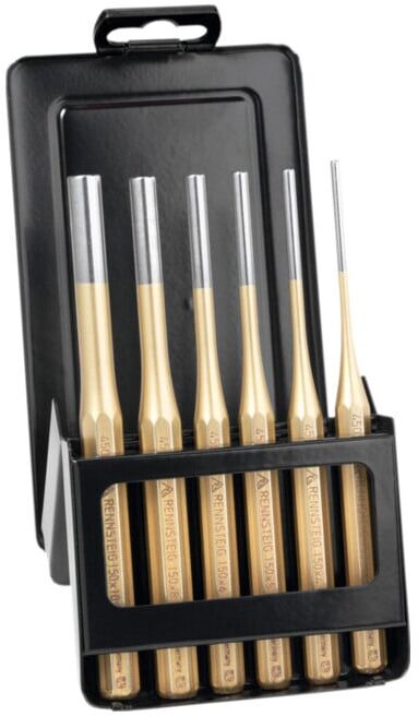 Rennsteig Jeu de chasse-goupilles en coffret métallique, qualité normale, Nombre de chasse-goupilles: 6 (425 160 09 HO)