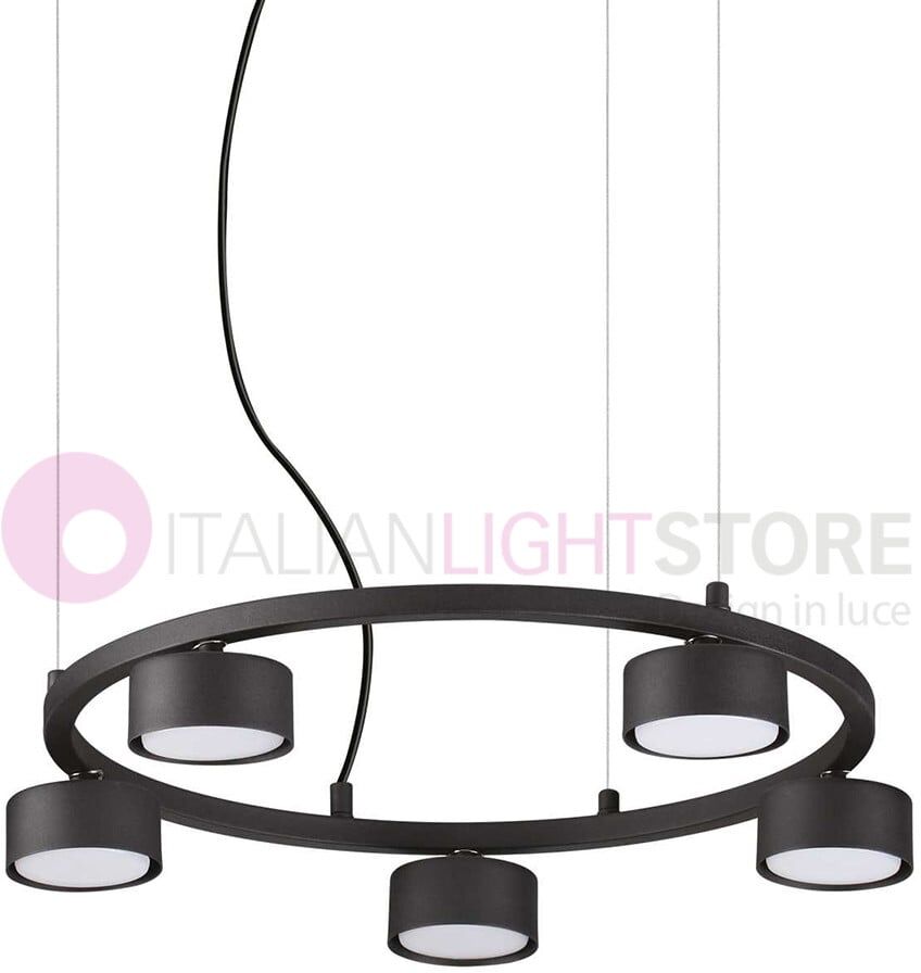 Minor Ideal Lux Sospensione Moderna Circolare 5 Luci Led