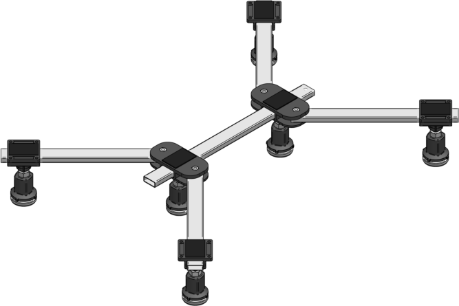 mabo Sanitec Duschwannenfuß 101335 für Duschwannen von 800 x 800 bis 1200 x 1200 mm