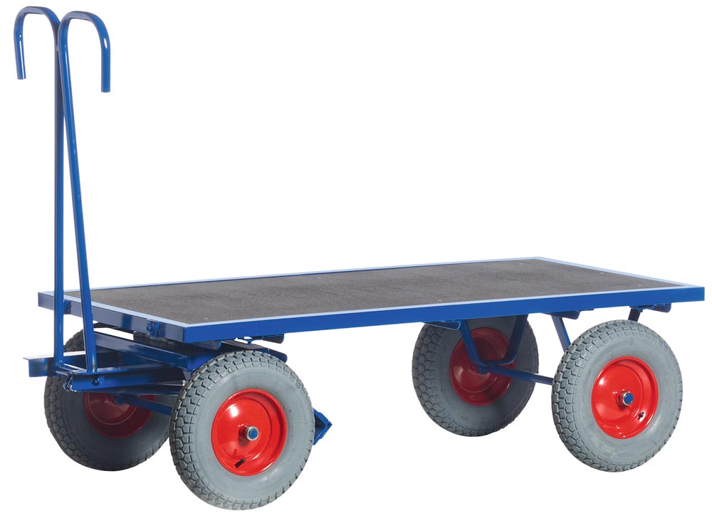 Rollcart Handpritschenwagen ohne Bordwände 2000 x 1000 x 480 mm LxBxH Luft