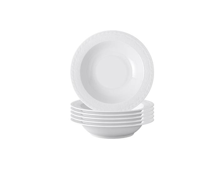 Schale VILLEROY & BOCH Salatschalen Cellini ø 20 cm 6er Set weiß , weiß, Schüsseln, Schale