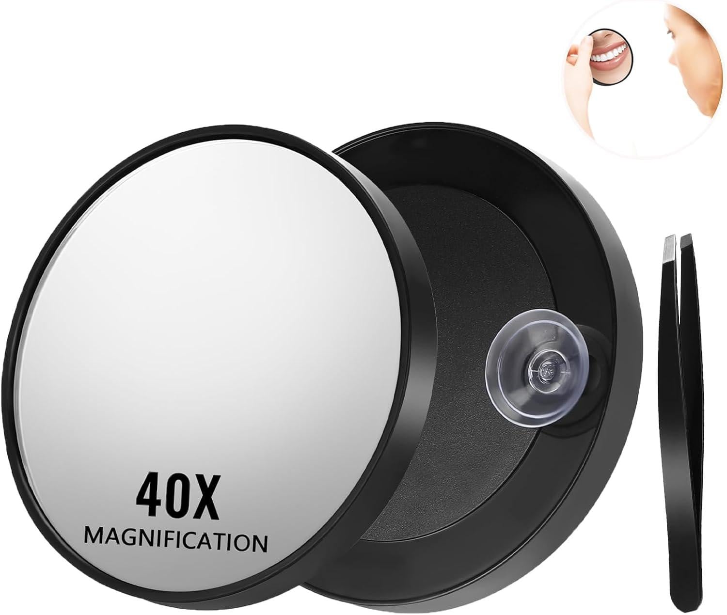 Compacte vergrootspiegel met zuignap voor cosmetisch gebruik