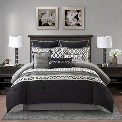 Nanshing Calvin Luxury10-Piece Geometric Comforter Set