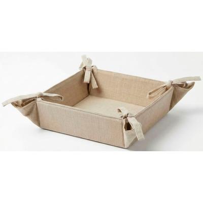 Brotkorb HOME AFFAIRE "Brotkorb Beigetöne 20x20cm", beigetöne, B:20cm H:6cm L:20cm, Baumwolle, Lebensmittelaufbewahrungsbehälter, Brotkorb