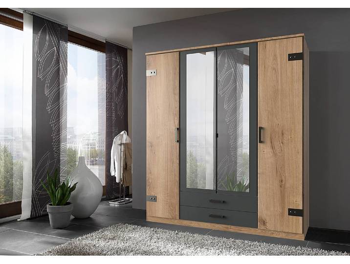 Drehtürenschrank Cork 180cm Braun