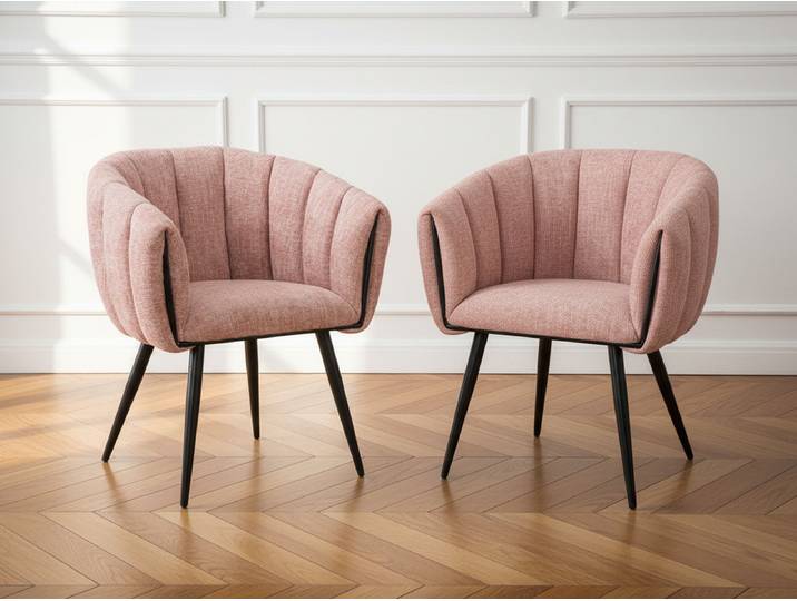 Lot de 2 chaises ADA tissu velours