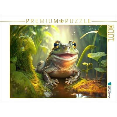 CALVENDO Puzzle Frosch | 1000 Teile Lege-Größe 64x48cm Foto-Puzzle für glückliche Stunden