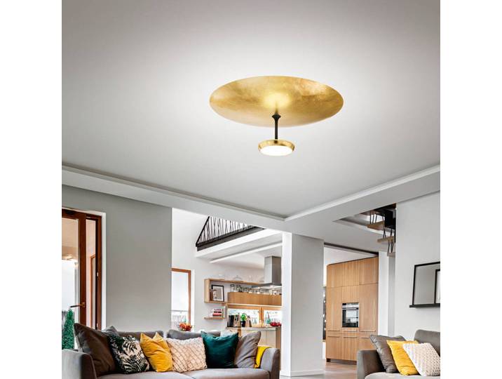 Fabas Luce LED Deckenlampe Yuko, dimmbar, für Wohn- / Esszimmer, Metall, Modern, LED Deckenleuchte