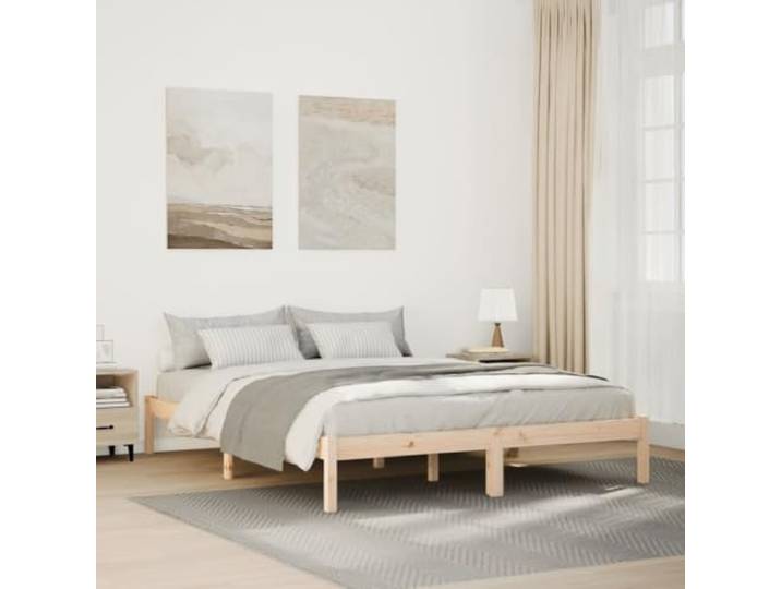 WDGJJFECNMUEHI Kiefernholz Lattenrost Extra Lang 140x220 cm Braun Massivholzbett Extra Lang 140x220 Kiefernholz Bettgestell ohne Matratze Stabil Langlebig Lattenrost Schlafzimmer Möbel