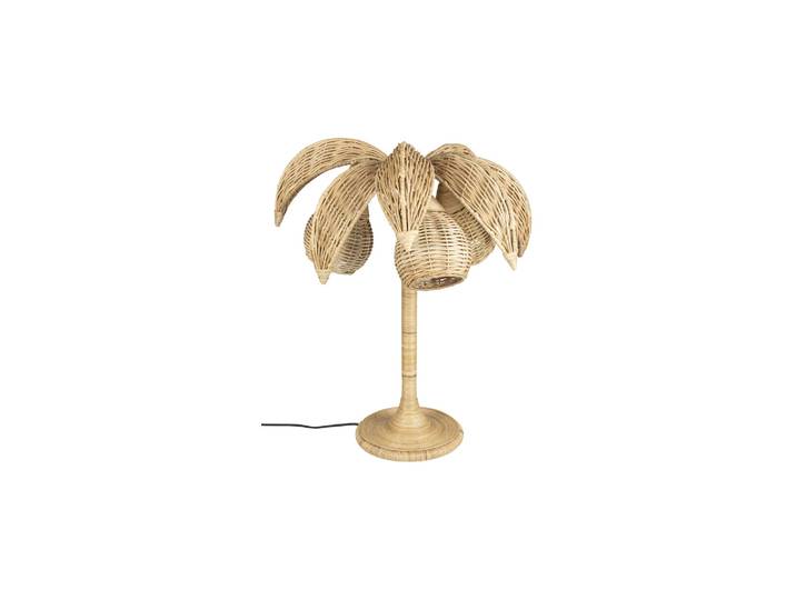 Lampe à poser en rotin marron Palmtree