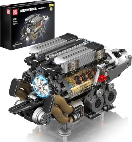 Mould King 10131 Technik W16 Motor Kit met vier turboladers, 952 onderdelen