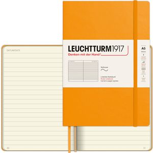 Leuchtturm1917 Notizbuch Medium, 363404, Karton Softcover, Rising Sun, 62 Blatt / 123 Seiten, 80 g/m², liniert, A5